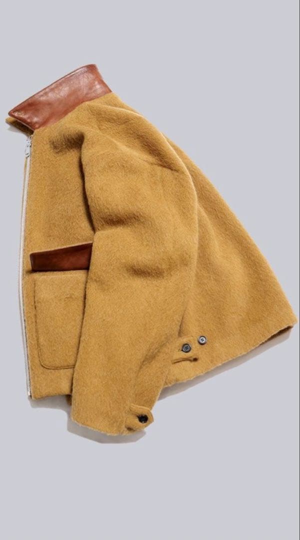 限定値下げ　INTERIMダブルフェイスヘアリーアルパカウールスポーツジャケット