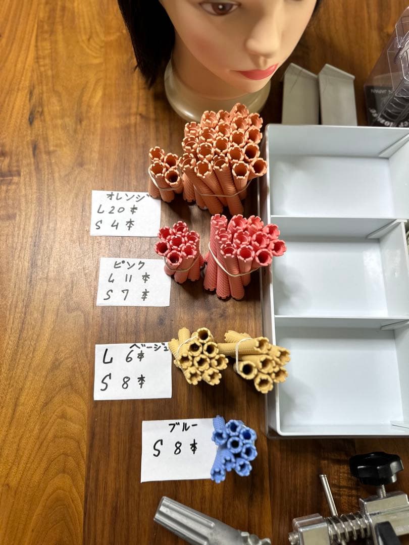 ヘアスタイリングセット（マネキン・ロッド・トレー）