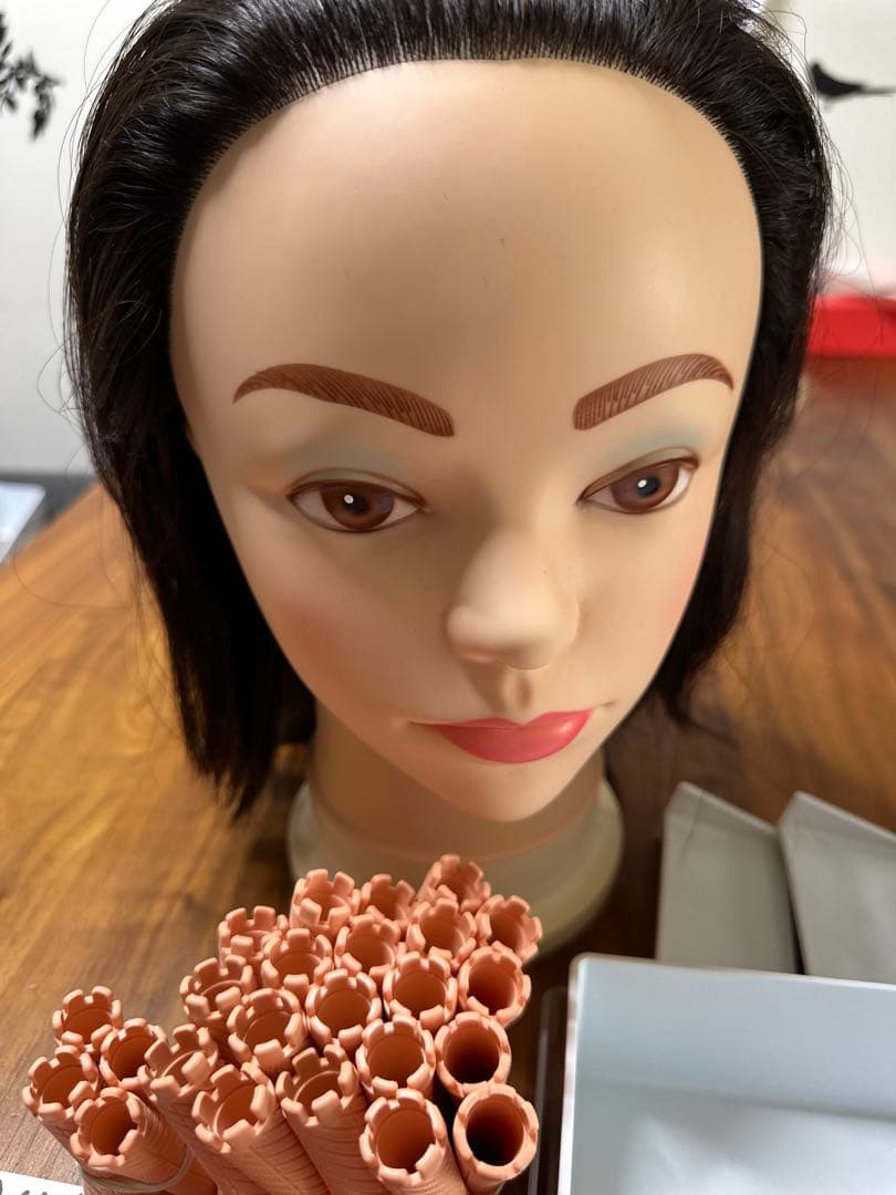 ヘアスタイリングセット（マネキン・ロッド・トレー）