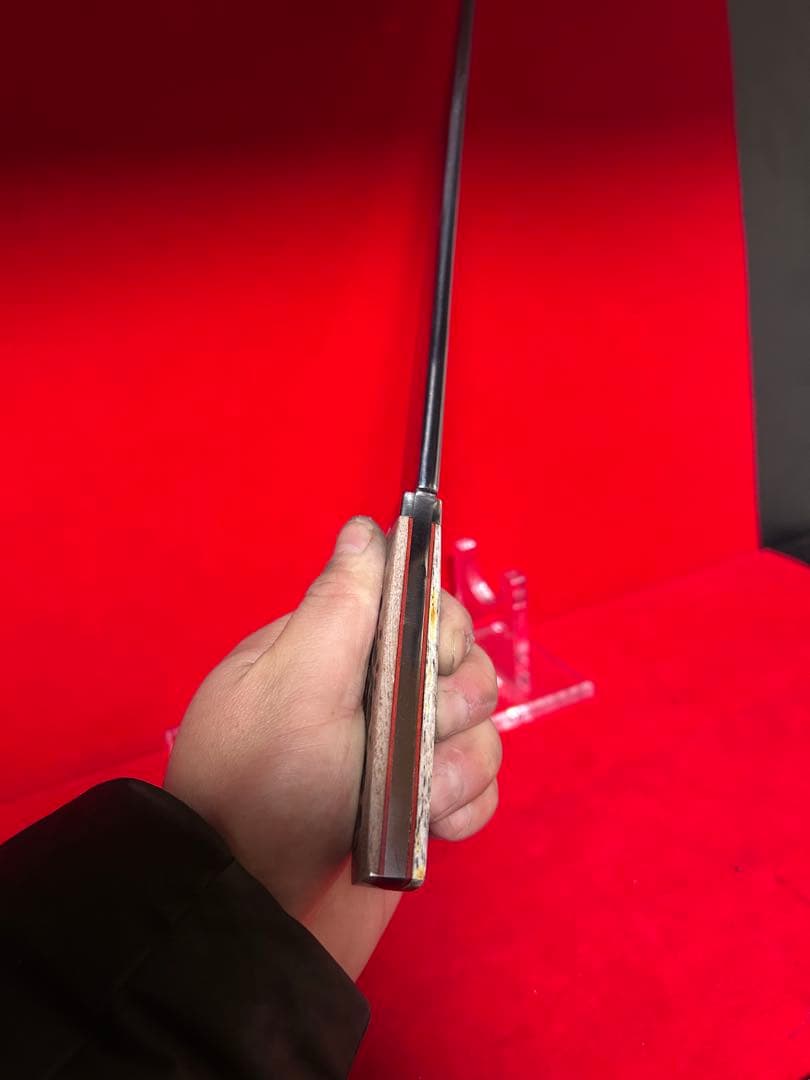 01580 鉈　剣鉈　先丸型　片刃　刃文綺麗　切味抜群　玉鋼　甲伏鍛　未使用品