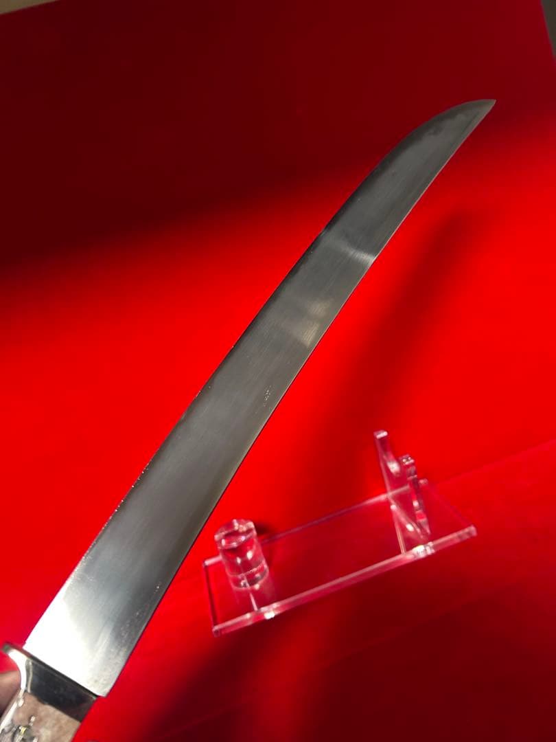 01580 鉈　剣鉈　先丸型　片刃　刃文綺麗　切味抜群　玉鋼　甲伏鍛　未使用品