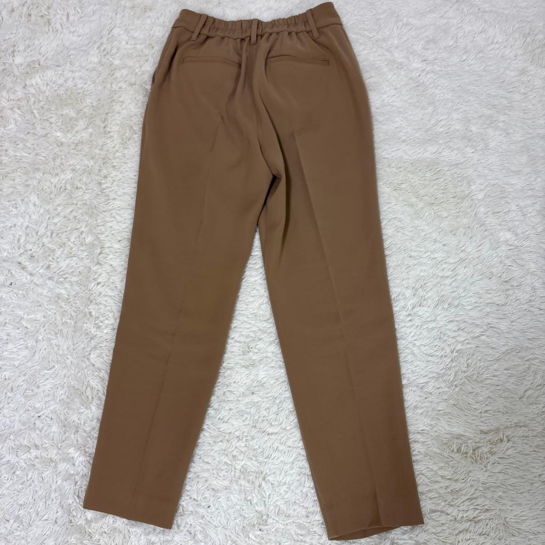 美品　プラステ　ノーカラー　セットアップXS　ベージュ　ポリエステル　ベルト