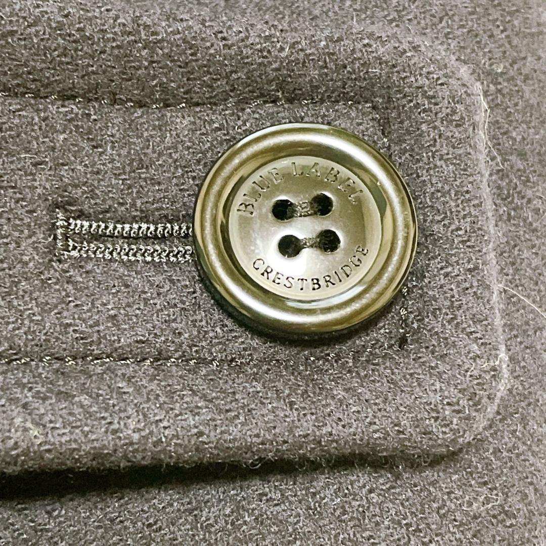 ブルーレーベル　メガチェック　水牛トグル　バイルメルトン　ダッフルコート