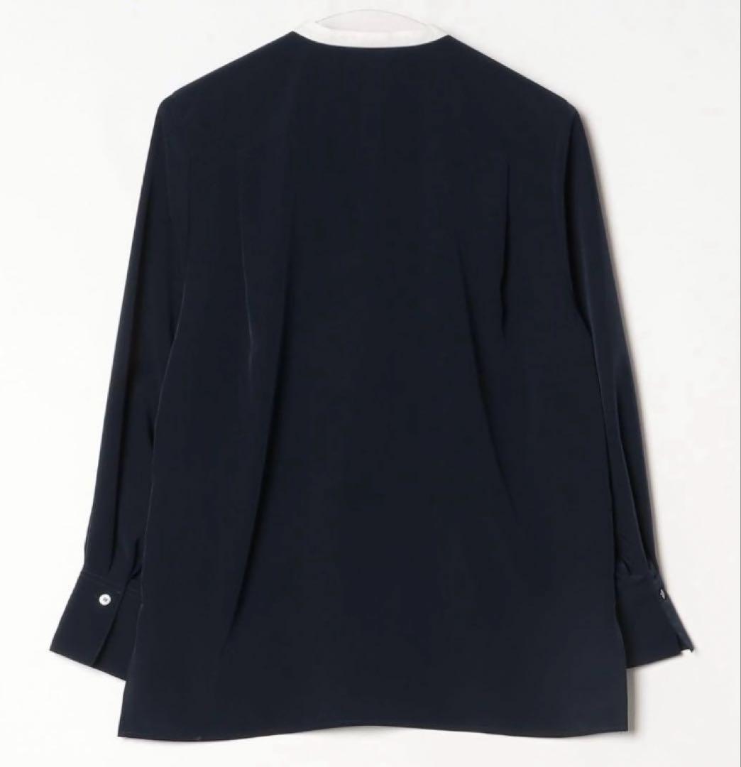 ボールジィ クリアデシン ボウタイブラウス ネイビー 長袖 36 S