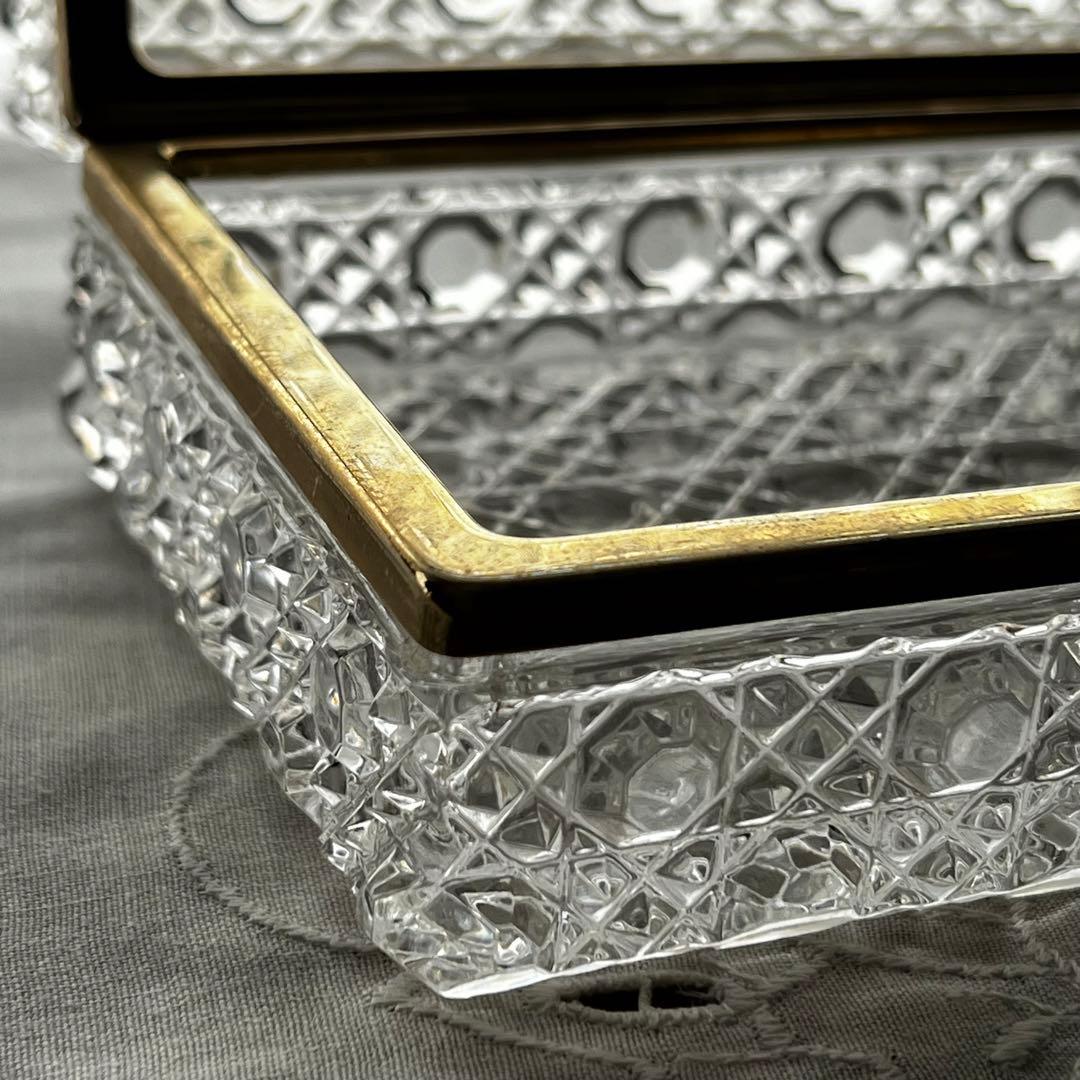 希少 オールドバカラ ディアマン・ピエーリー 大型 ジュエリーボックス 蓋物