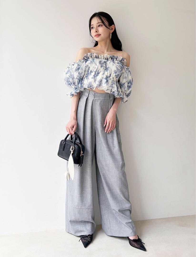 【snidel】ギャザーオフショルブラウス【新品タグ付き】