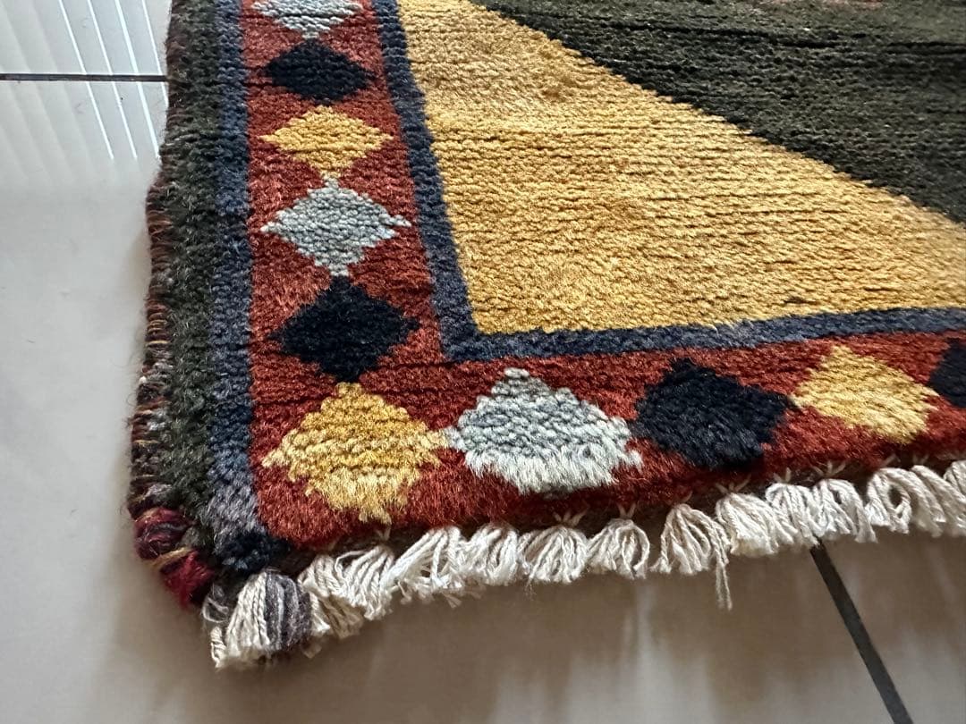 135×73 ヴィンテージラグ　　手織ラグ　ギャッベ