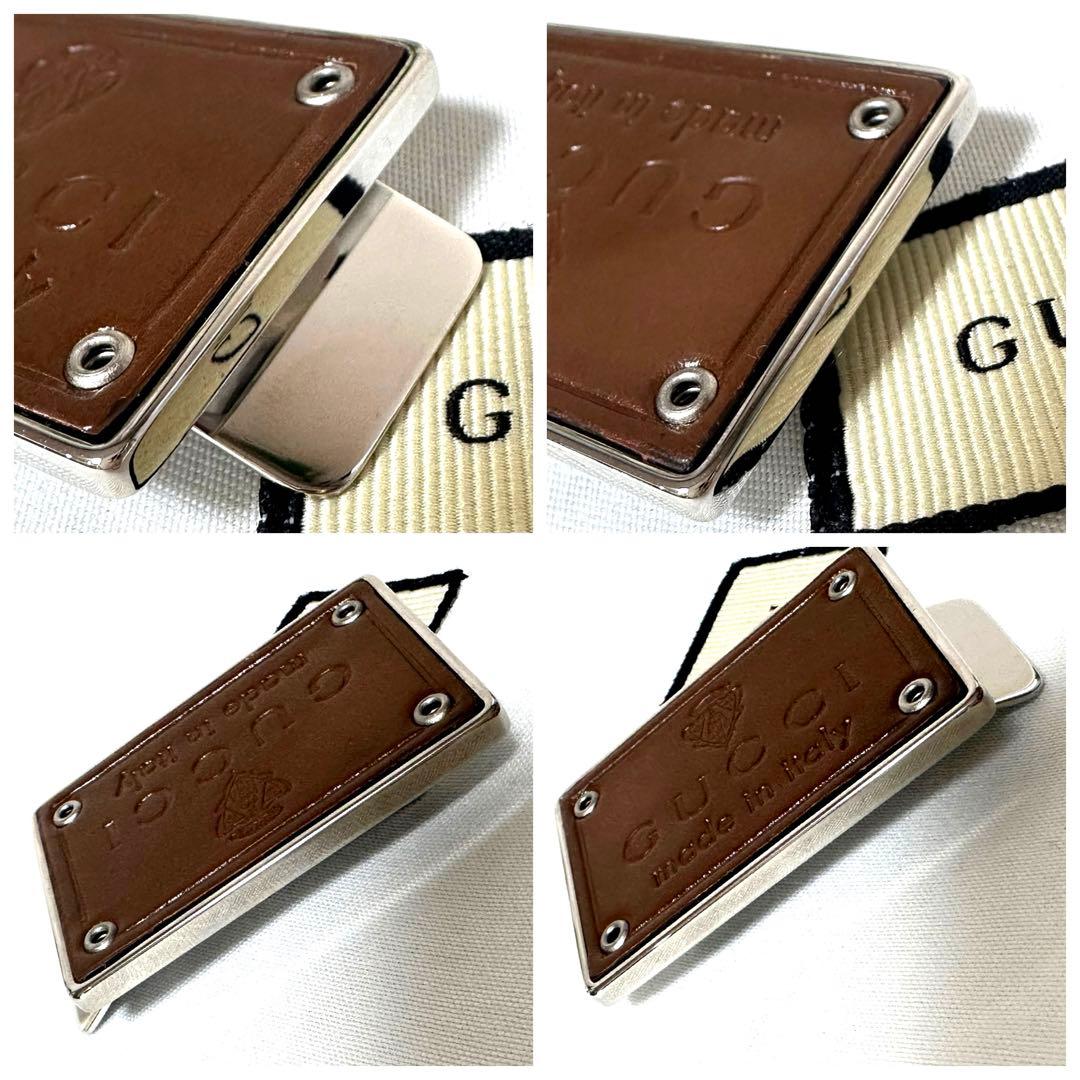 【未使用・希少】GUCCI マネークリップ レザー 上品