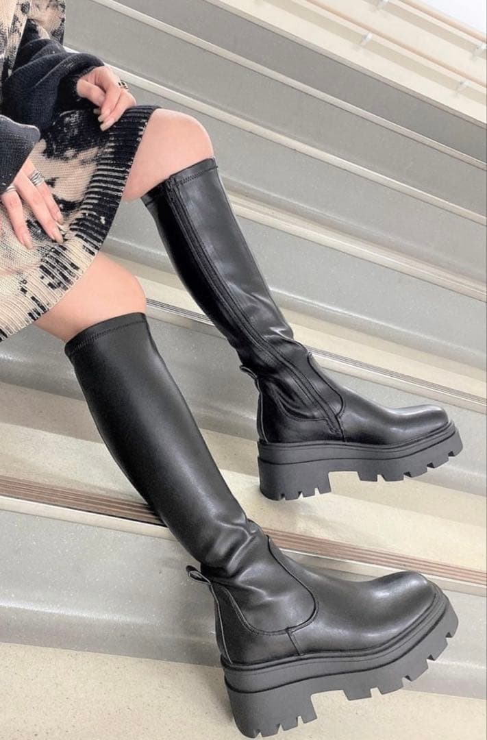 MAA　ほぼ新品R&E ロングブーツブラック