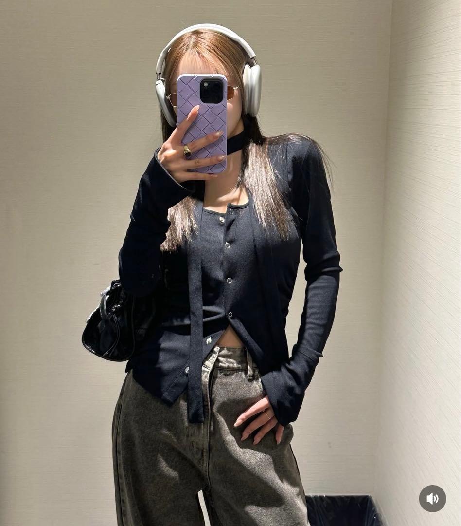 パンツ JOSE MOON/ LOOSE FIT WIDEDENIM black 34