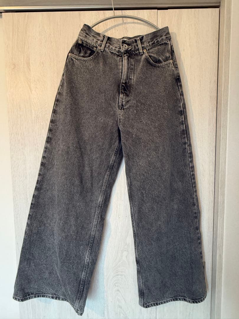 パンツ JOSE MOON/ LOOSE FIT WIDEDENIM black 34