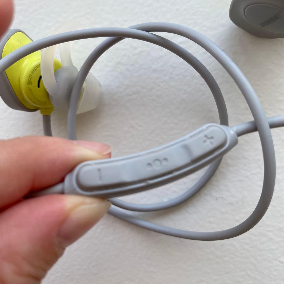Bose SoundSport ワイヤレスイヤホン グレー・イエロー