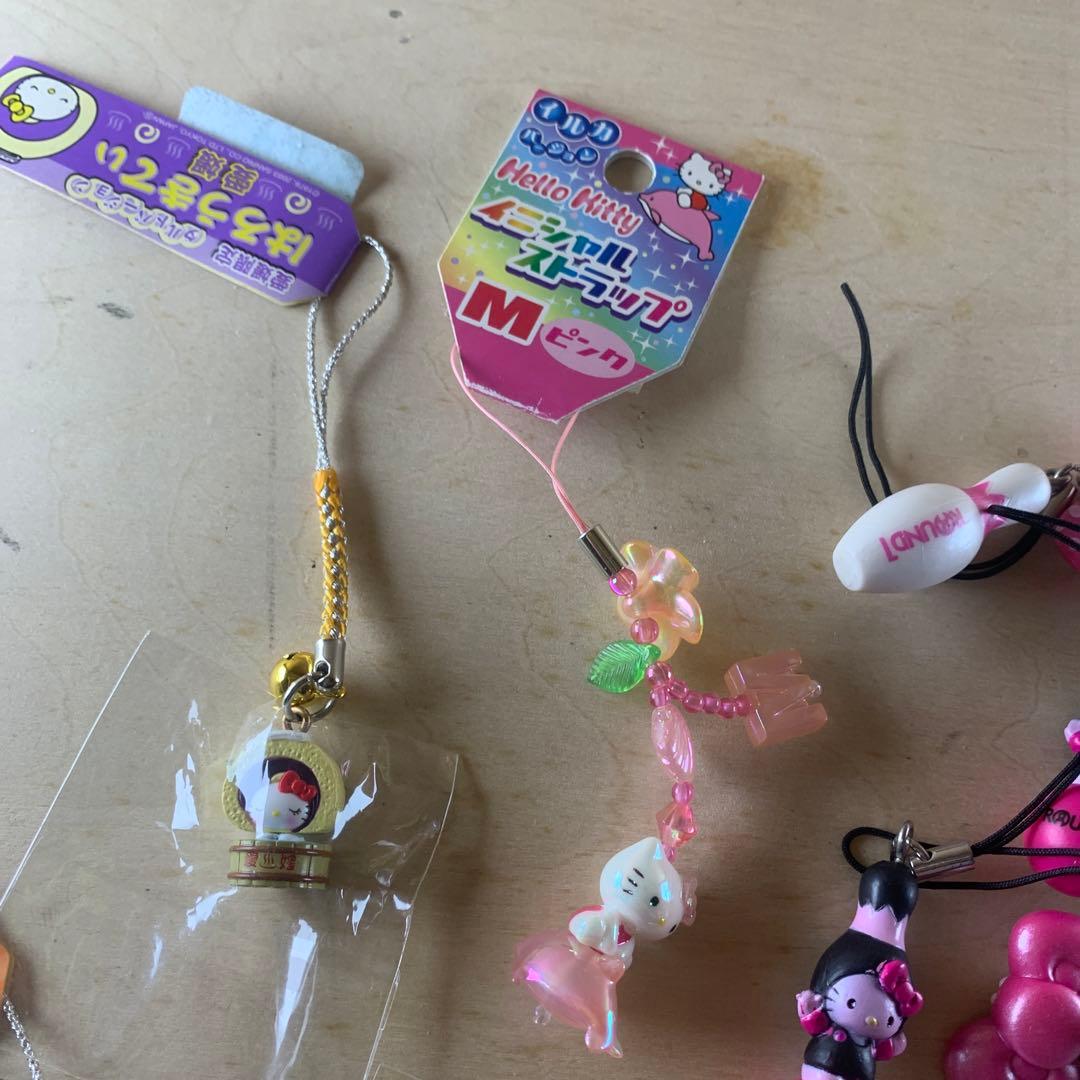 ハローキティ 根付け　ご当地　ラウンドワン　イニシャルストラップ