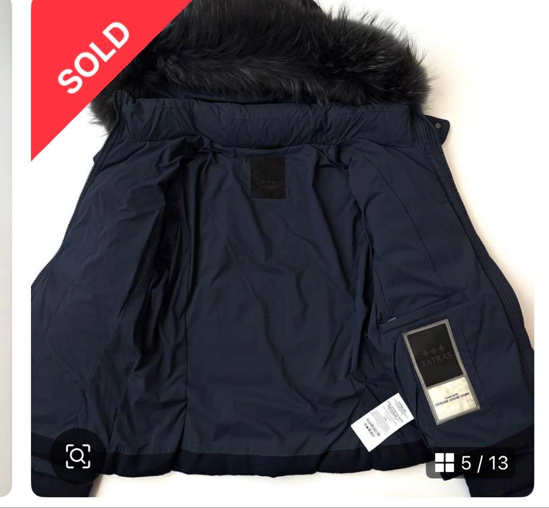 TATRAS VARENAタトラス ヴァレナ ダウンジャケット ショート 紺 L