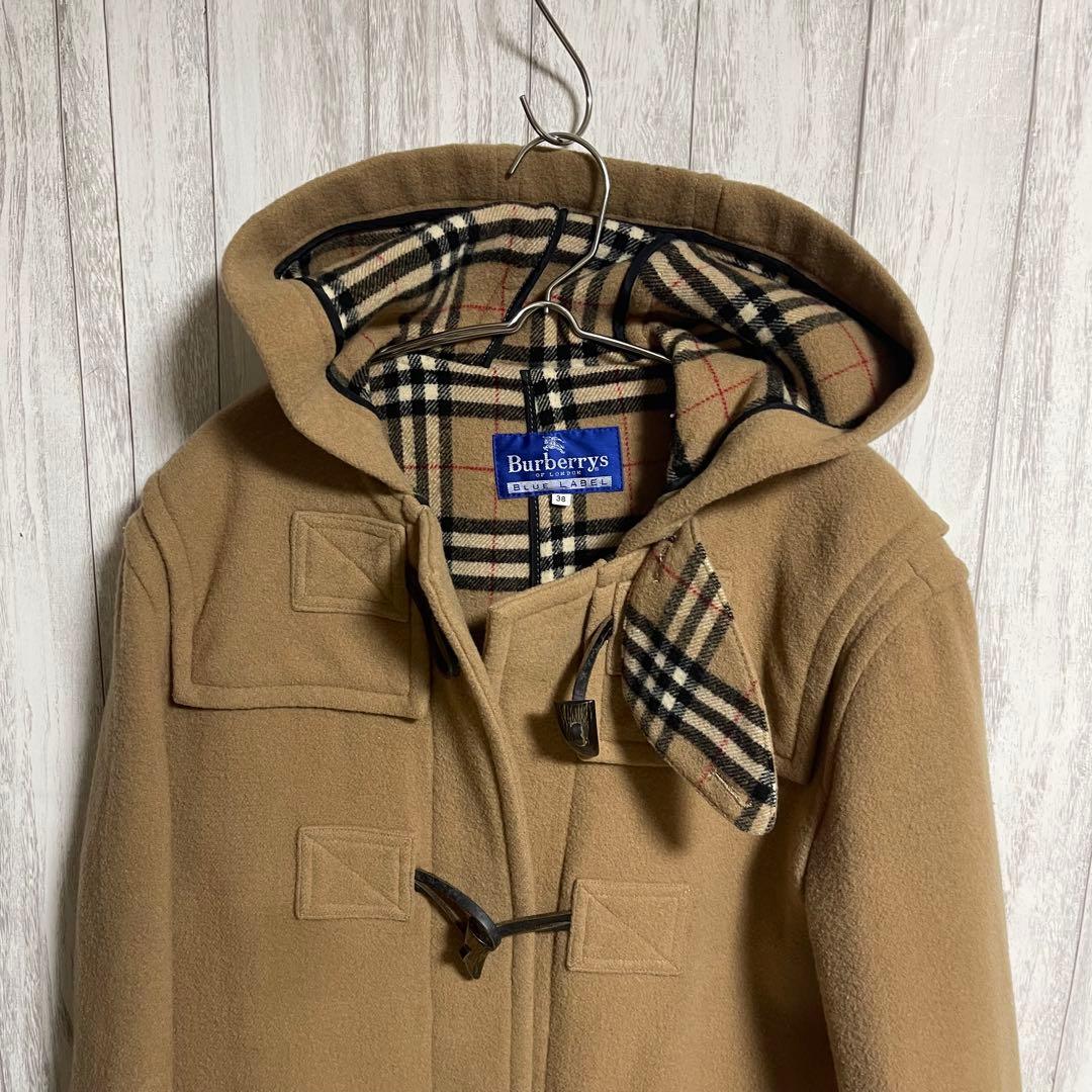 田中 野夫 バーバリー ブルーレーベル ダッフルコート ノバチェック 38
