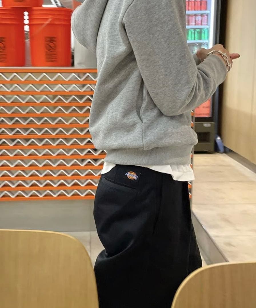 ok.soon×dickies wide chino pants(black)M