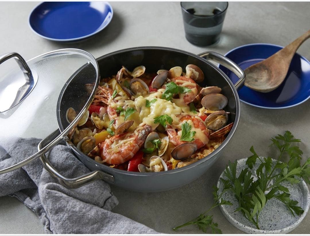 WMF Fusiontec 両手鍋 ミネラルロースター24㌢