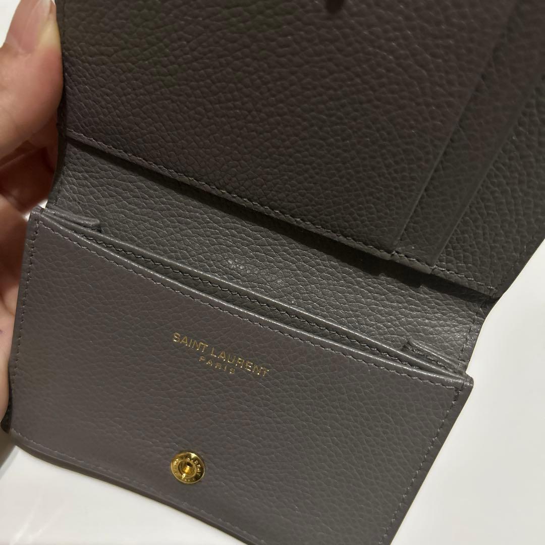 最終値下げ　SAINT LAURENT グレー 名刺入れ