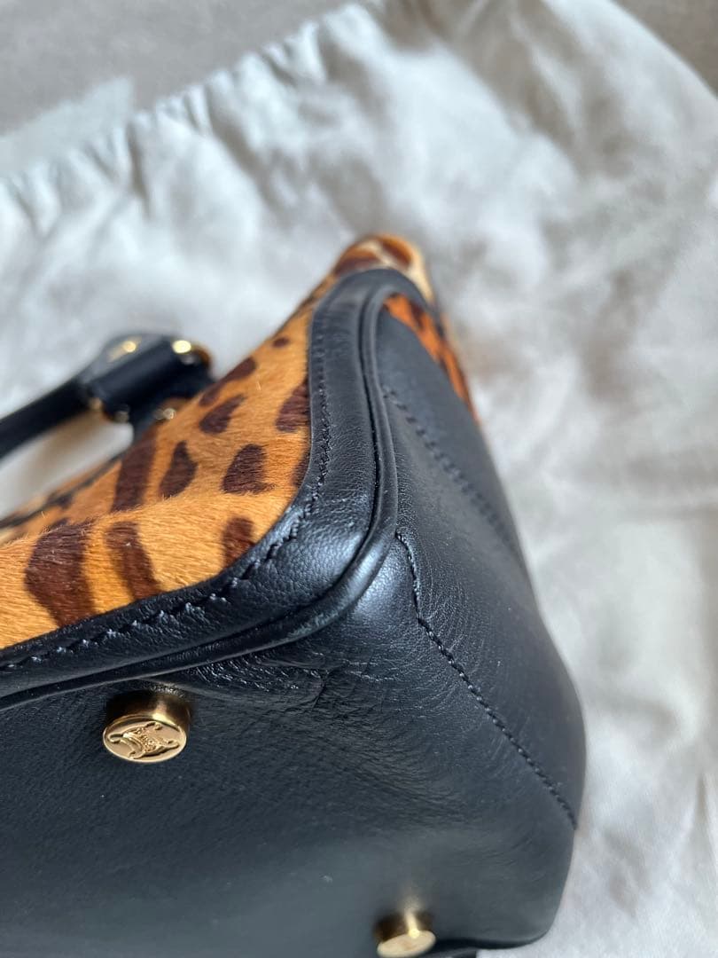 セリーヌCELINE レア希少　ハラコ✖️レザー　トートバッグ ブギー