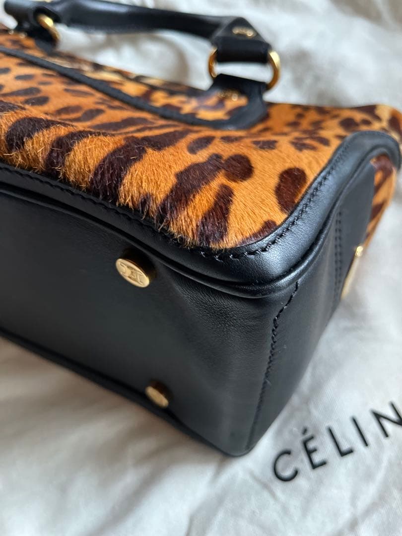 セリーヌCELINE レア希少　ハラコ✖️レザー　トートバッグ ブギー