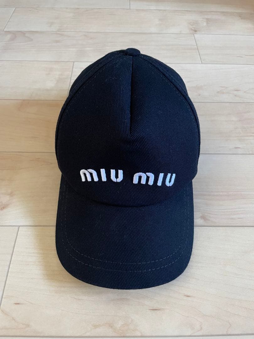 miumiu ドリル　ベースボールキャップ
