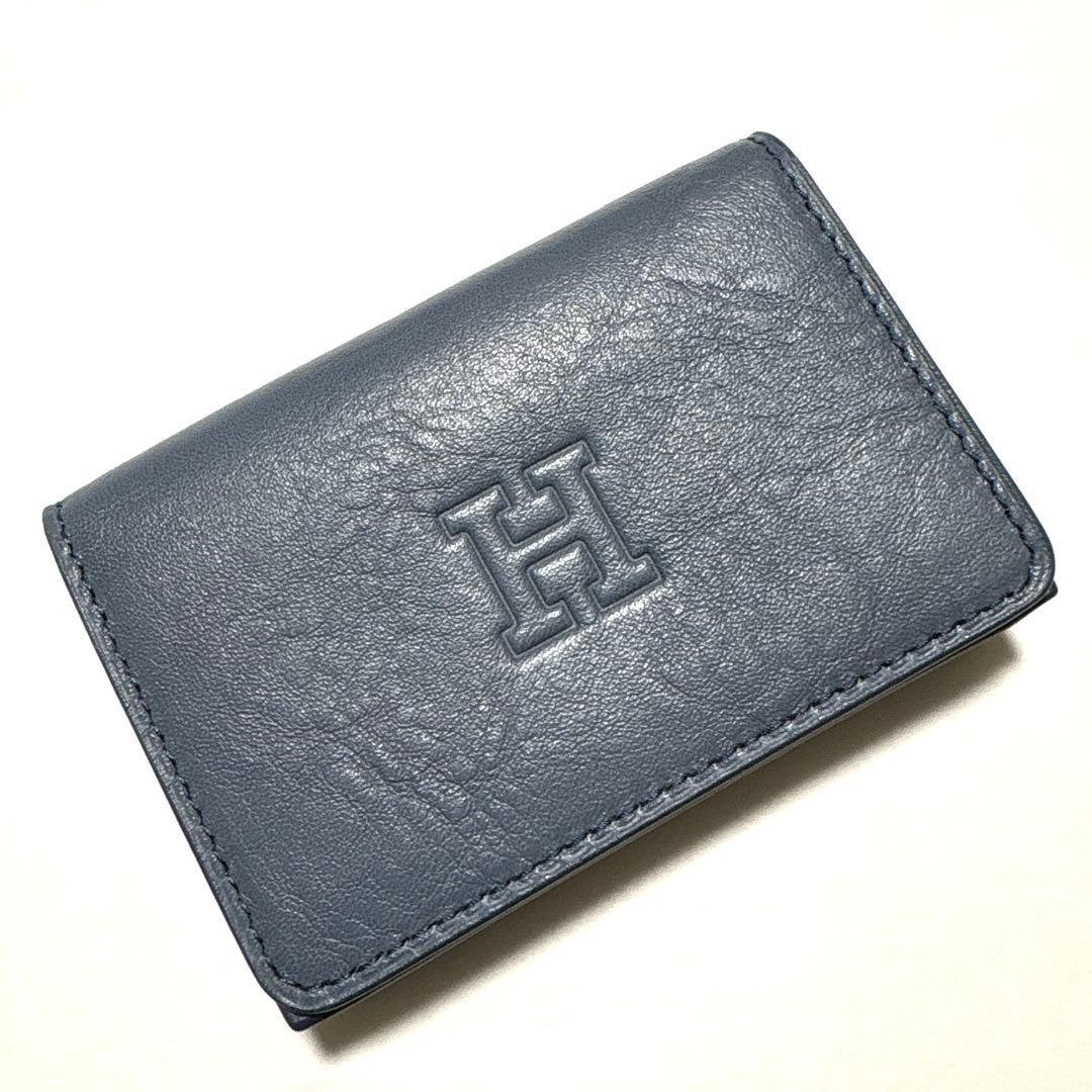 超美品　HIROFU ヒロフ　本革名刺入れ　ポラリスブルー