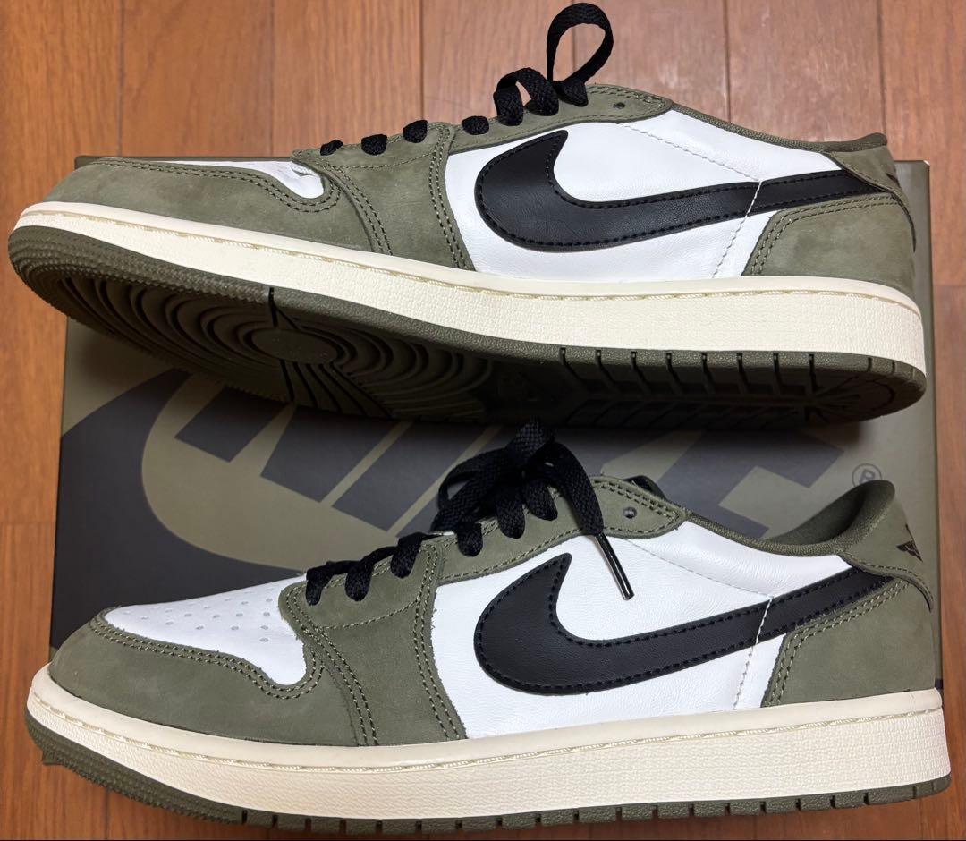 エア ジョーダン 1 レトロ LOW OG オリーブホワイト