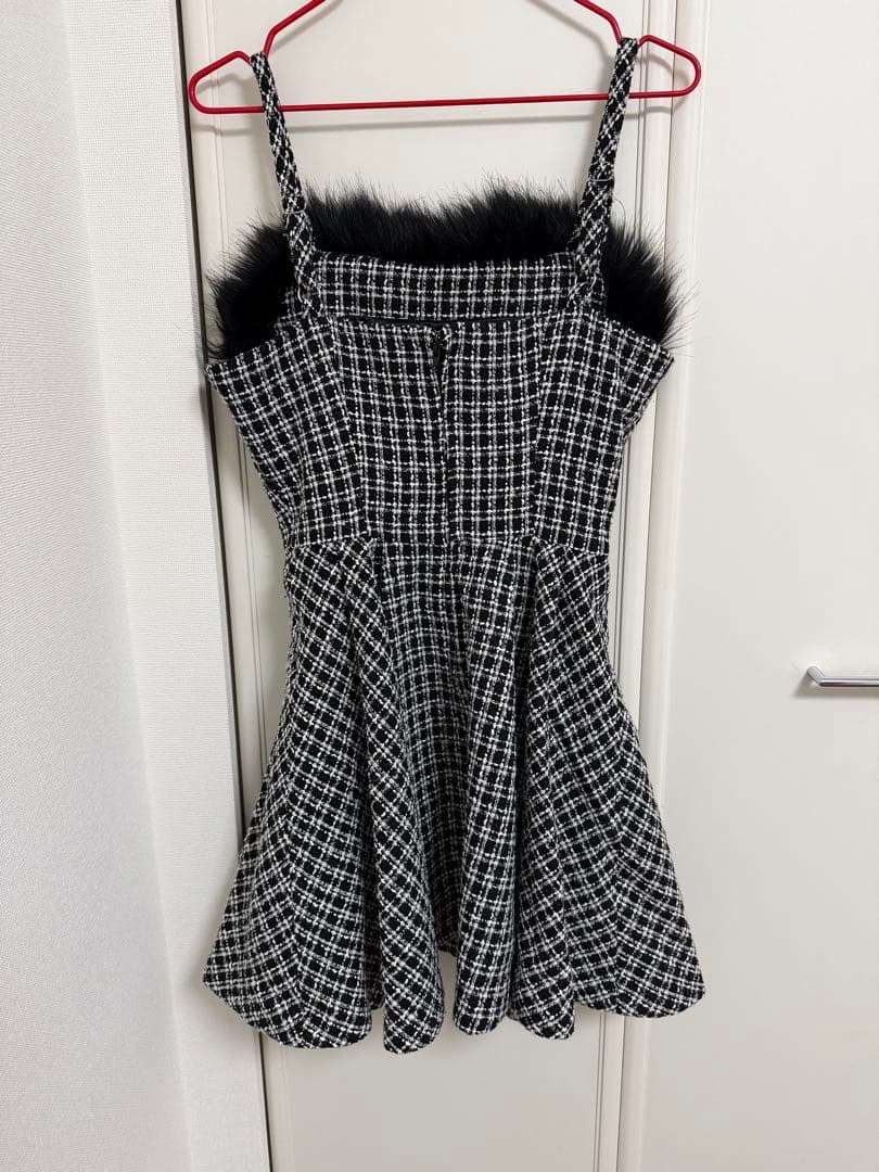 【値下げ中】ミシェルマカロン フェザーツイードニットセットワンピース