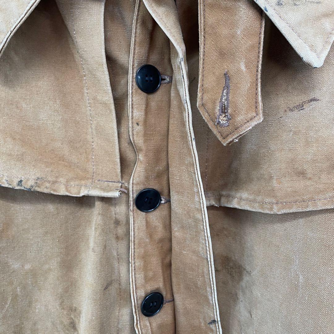 40s 50s ユーロワーク ケープコート メタルボタン ヴィンテージ 古着