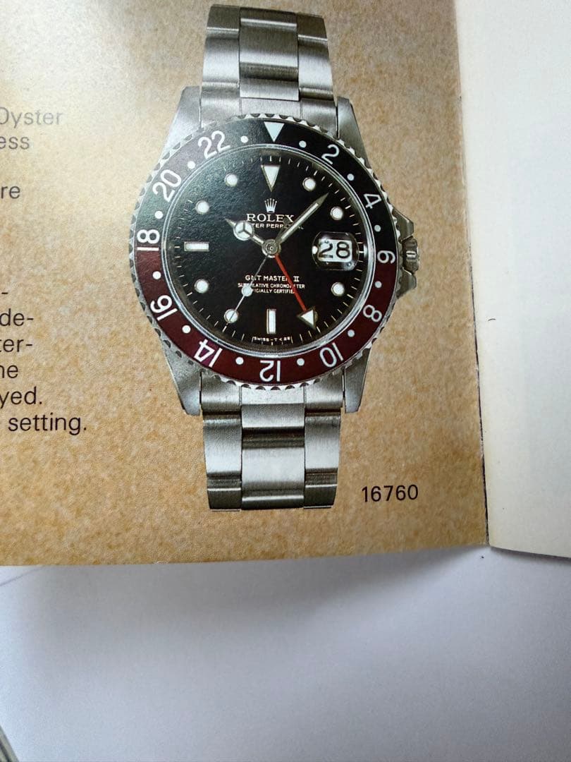 ☆やっちゃん☆ロレックス GMT-MASTER 16760 冊子