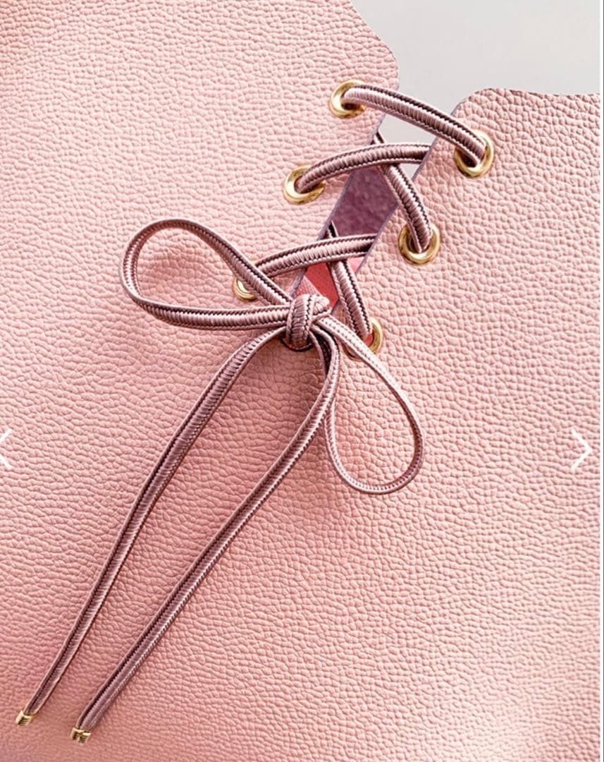 stina×MANOUTILコラボ ruban sac / pink ミニバッグ