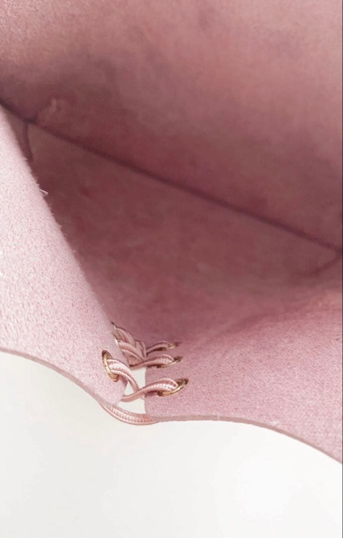 stina×MANOUTILコラボ ruban sac / pink ミニバッグ