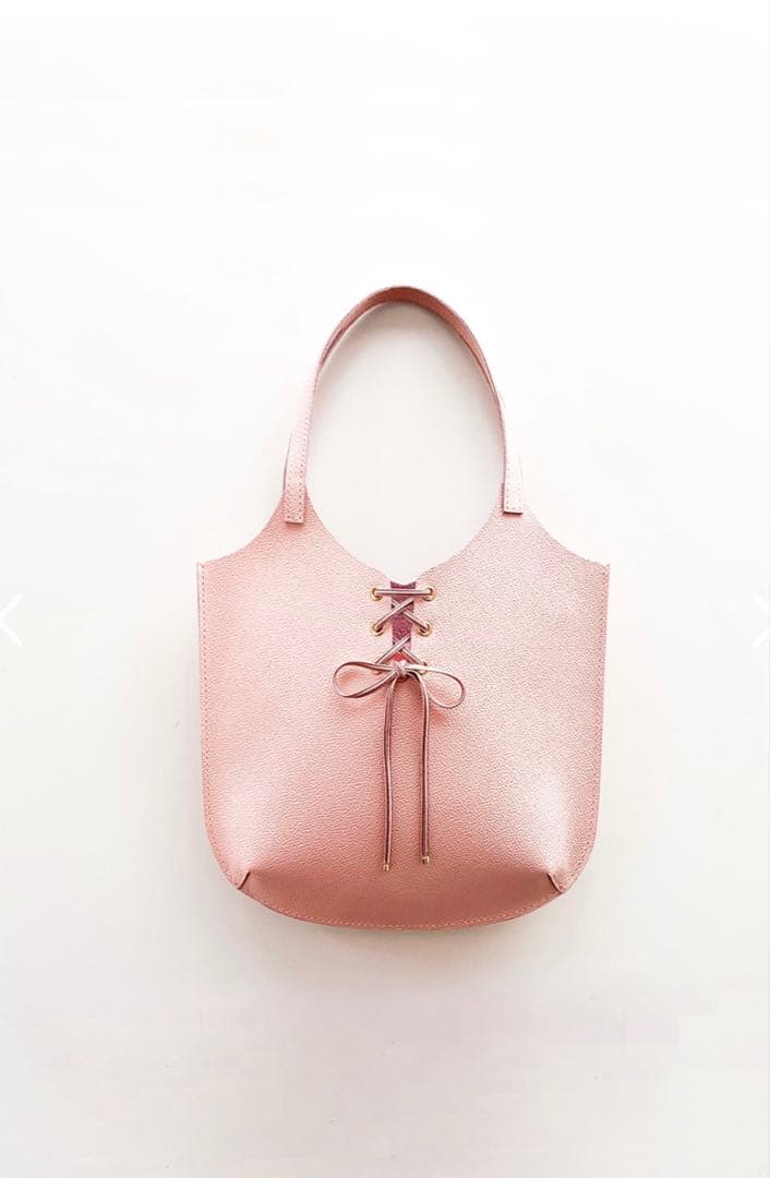 stina×MANOUTILコラボ ruban sac / pink ミニバッグ