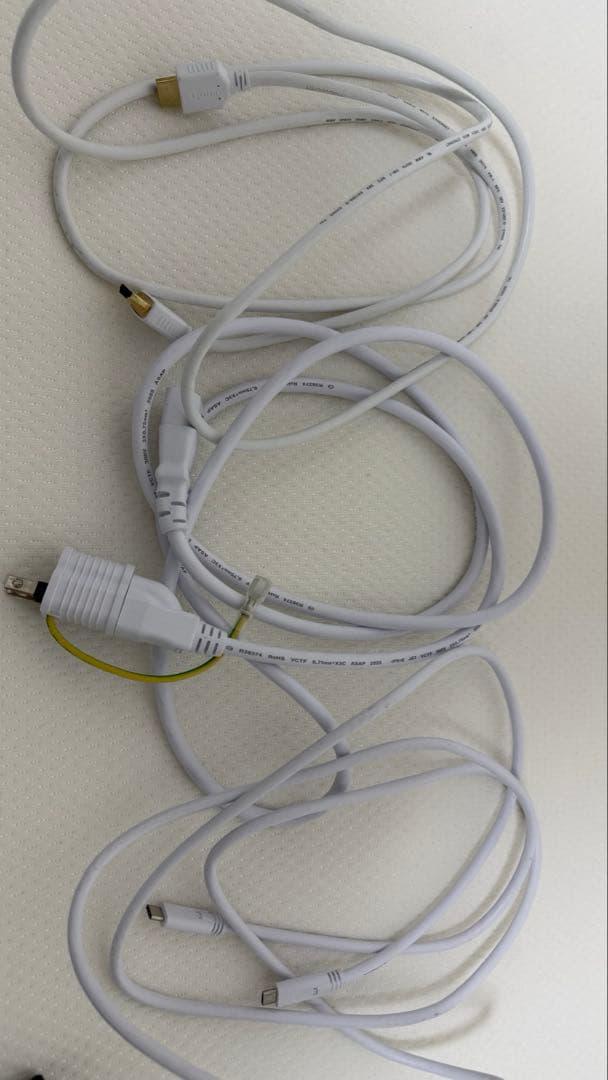 EIZO EV2480 ホワイト　電源ケーブル＋HDMI/タイプCケーブル