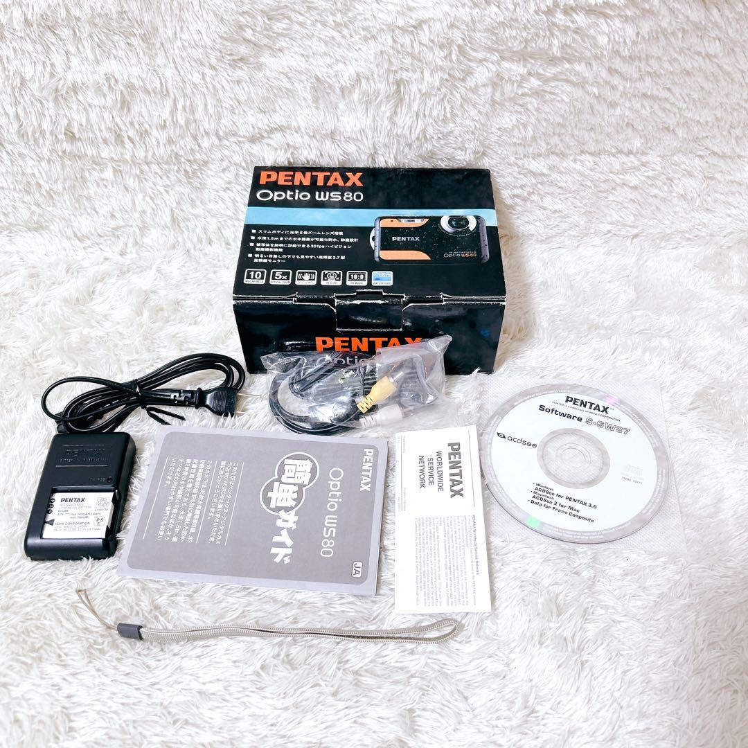 未使用級　動作確認　PENTAX オプティオ　ws80防水カメラ