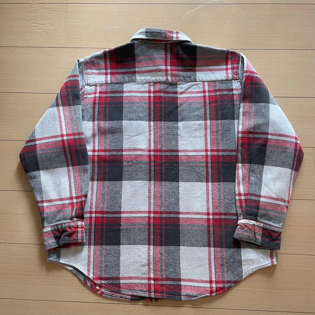 70s 80s FIVE BROTHER ヘビーネルシャツ ブロックチェック