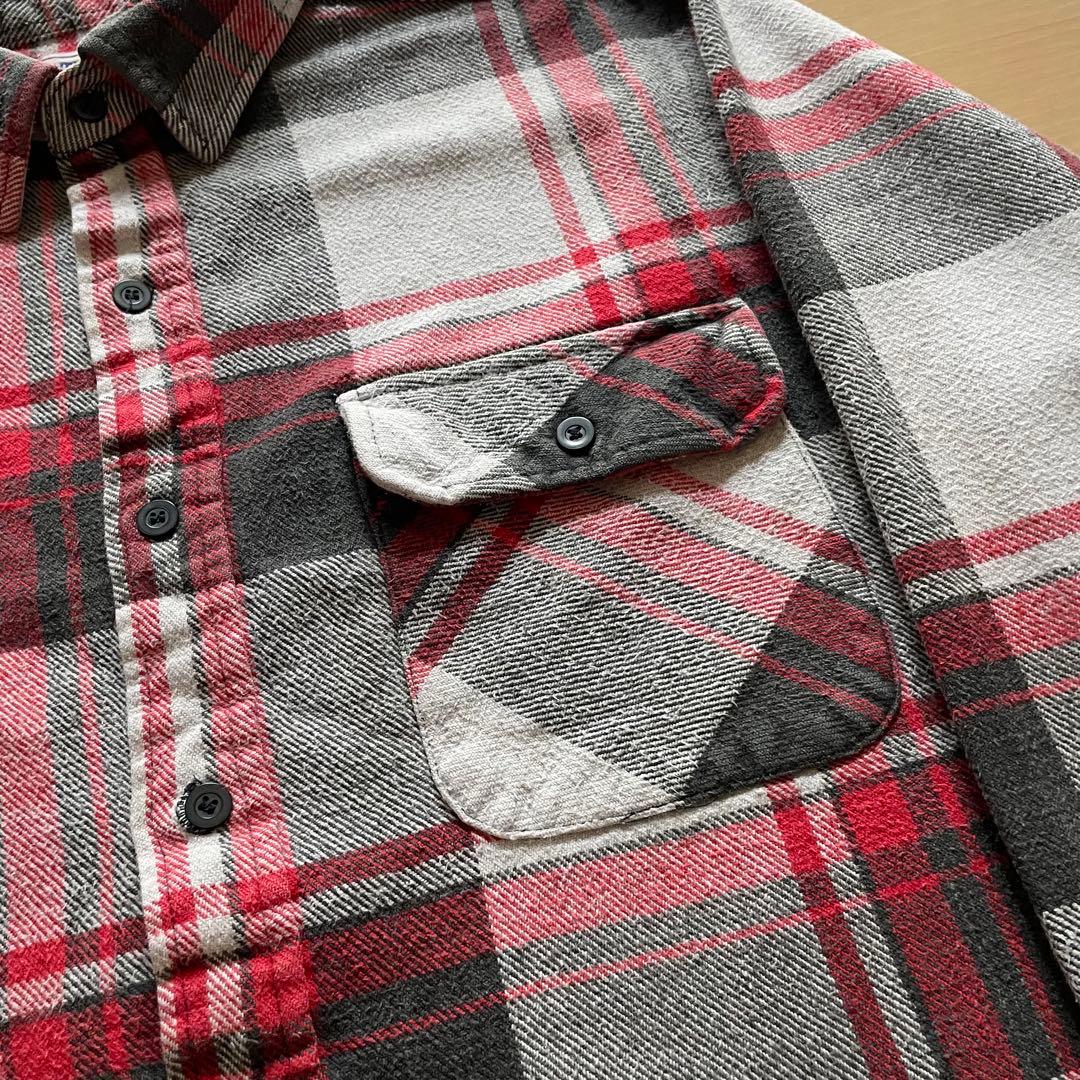 70s 80s FIVE BROTHER ヘビーネルシャツ ブロックチェック