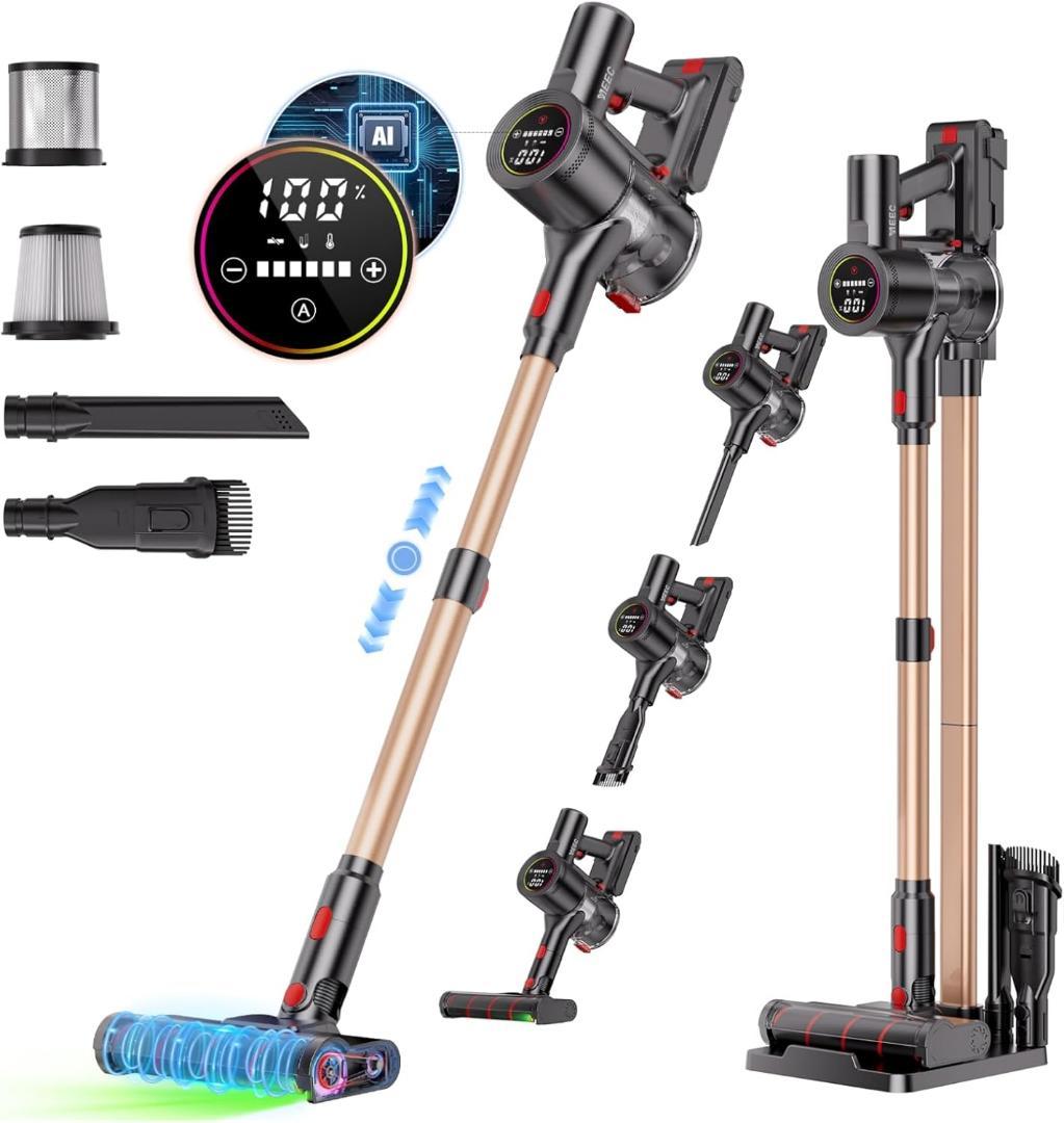 掃除機 コードレス 最大80000Pa モーター自走式 超強力吸引 サイクロン式