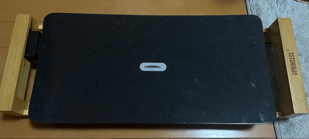 PRINCESS ホットプレート 大 黒 竹製ハンドル