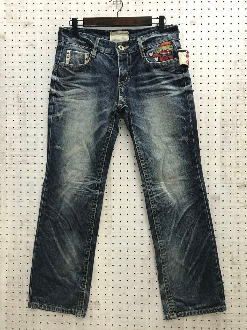 希少デザイン LOLITA JEANS サーカス ボアワッペン デニムパンツ