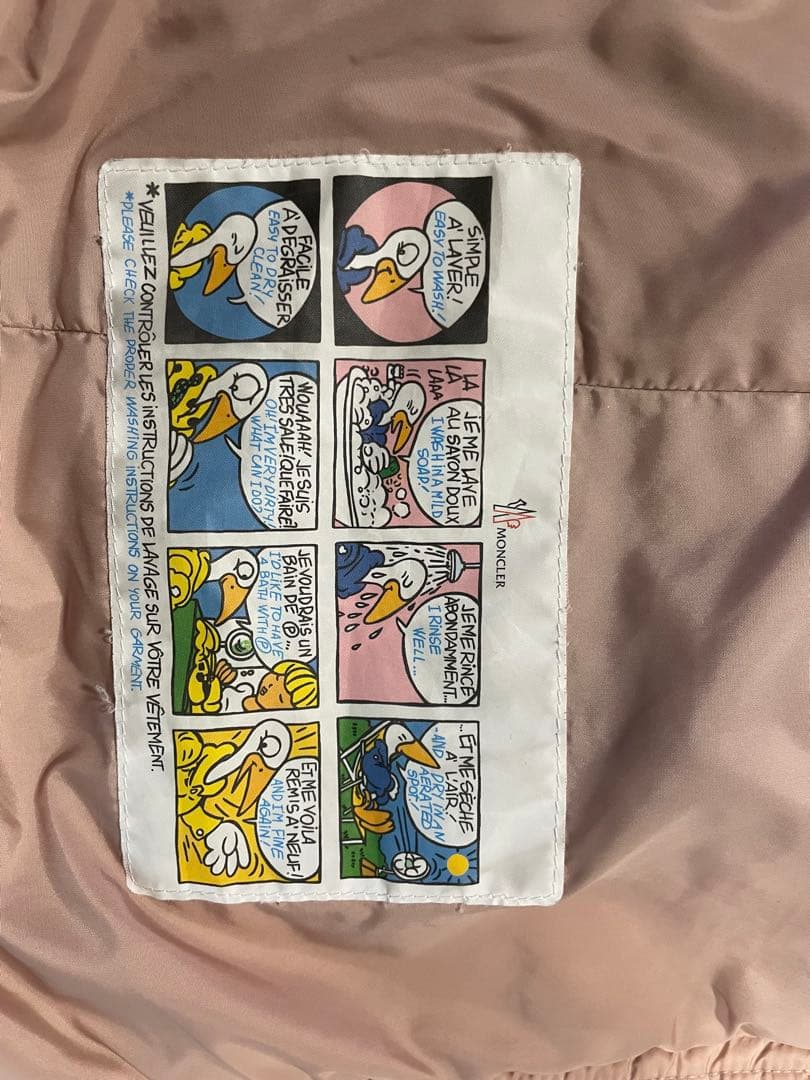 【美品】モンクレール CLION ダウン リアルファー ピンク タグ有り