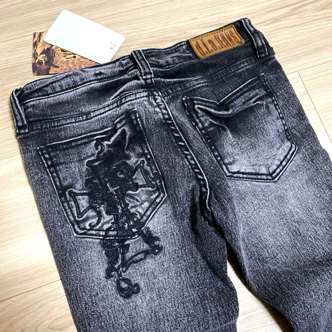 エ*カ様 【希少】d.i.a ダメージ加工スキニーデニム ダークグレー