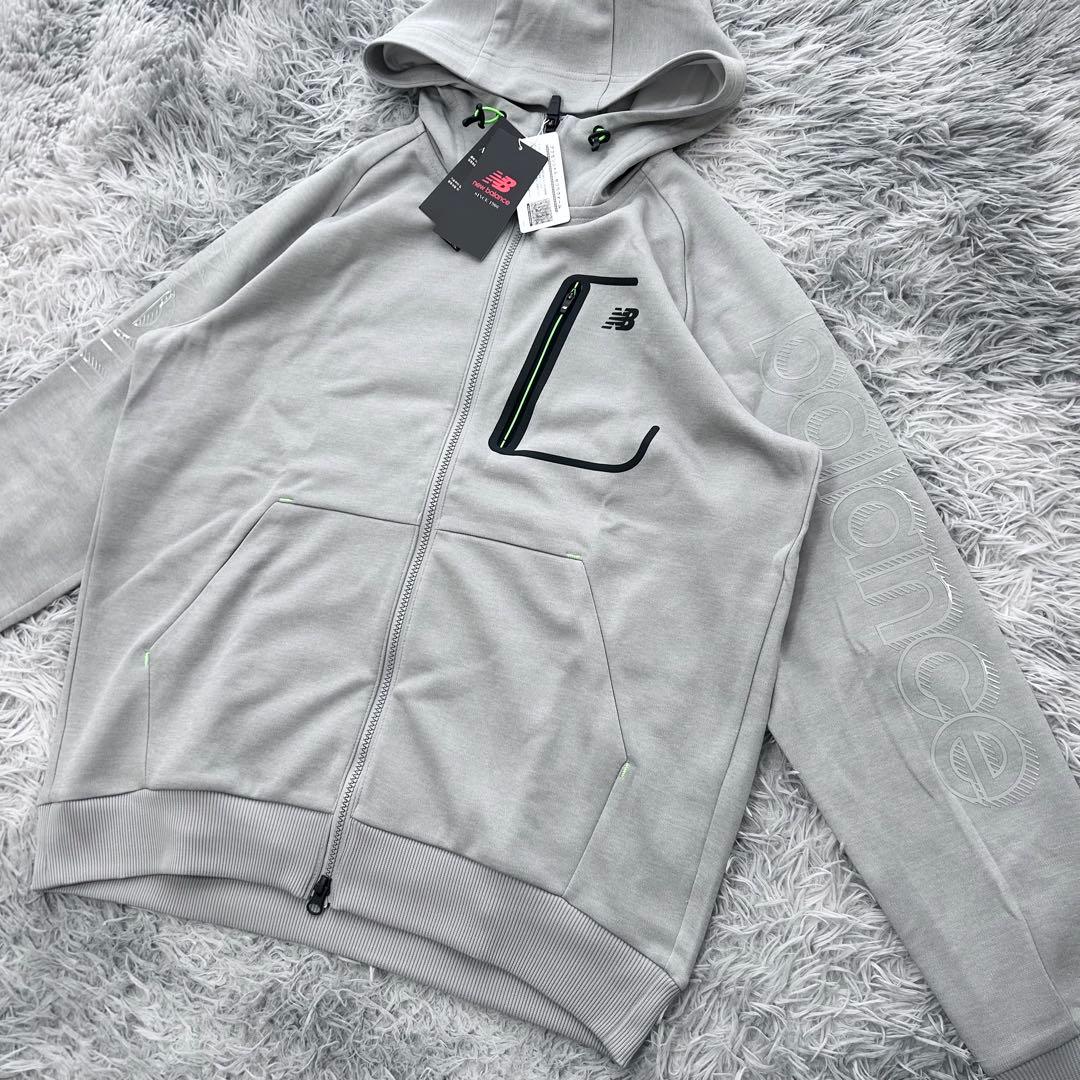 新品　ニューバランスゴルフ　パーカー　裏起毛　ジャケット　グレー　サイズ5