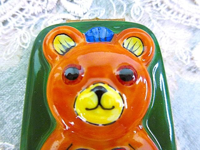 フランス　リモージュ　ボックス　☆テディベア　パズル　Limoges box