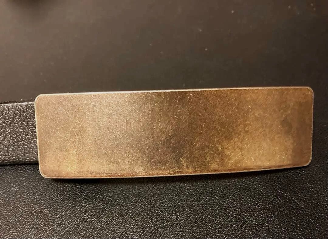 Kazuyuki Kumagai Attachment レザーナローベルト 黒