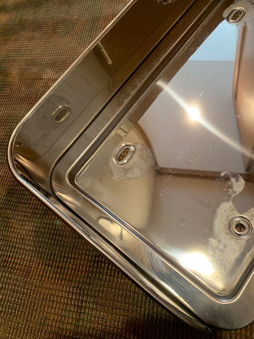 ◼️大型トラック ステンレス ナンバー枠 ウロコ バイザー