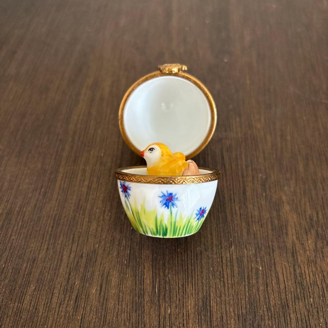 リモージュボックスPeint main小物入ピルケースLimogesエッグヒヨコ