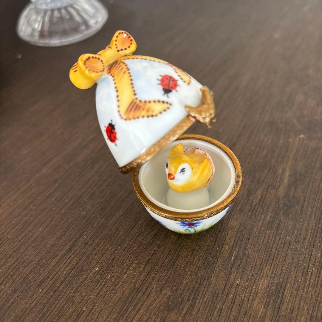 リモージュボックスPeint main小物入ピルケースLimogesエッグヒヨコ