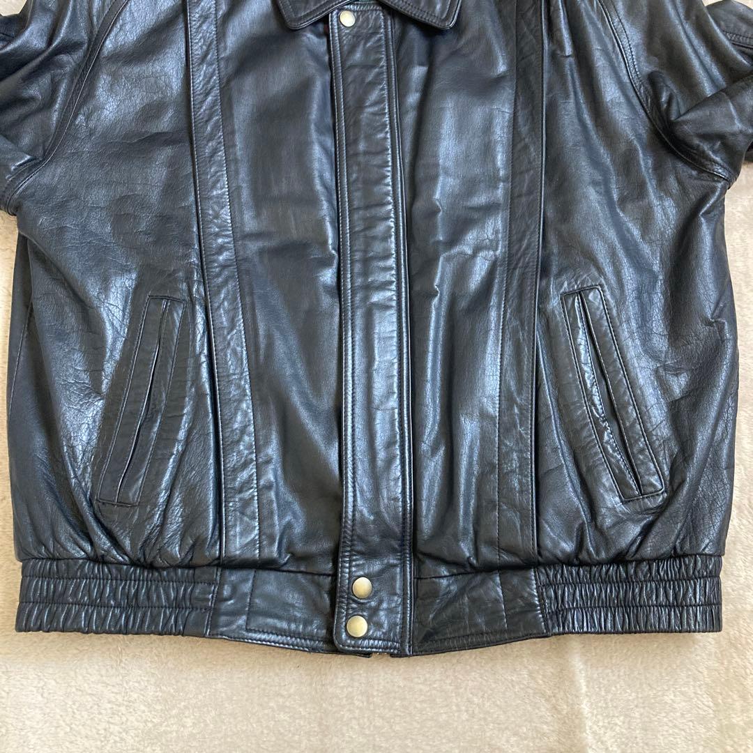 VINTAGE ヴィンテージ 牛革 ショート ボンバー レザージャケット 短丈