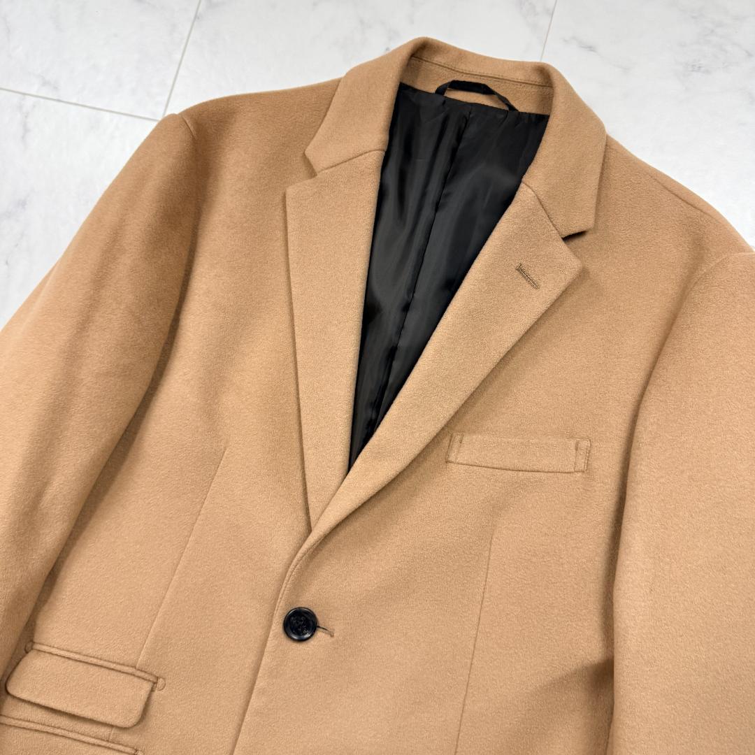 超希少 未使用 XL ビームス　チェスターコート　カシミヤ　キャメル　ビジネス